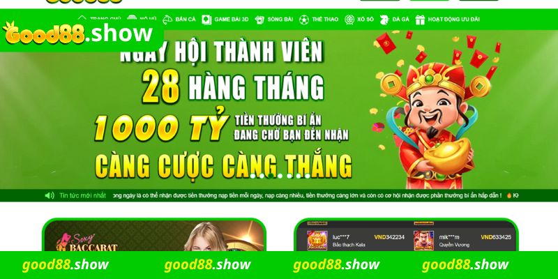 Các thao tác đăng ký Good88 trên máy tính Laptop/PC